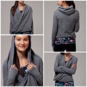 Ivivva Lululemon Girls Four Count Shrug Gray 12